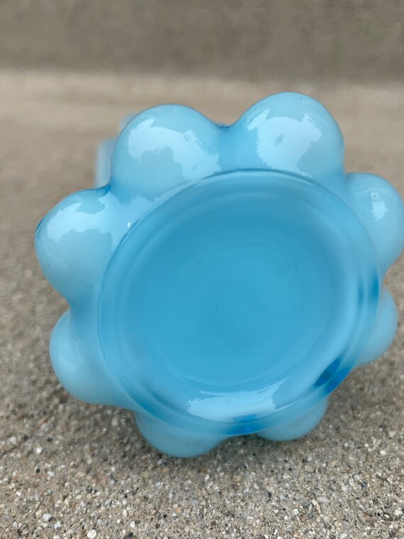 Blue Opalescent Fenton Art Glass Perfume Bottle N… - image 5