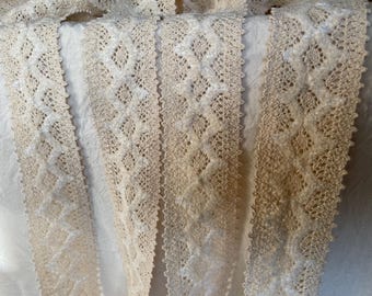 Wide Ecru Cotton Lace Trim