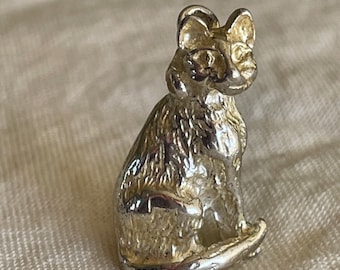 Silver Cat Charm