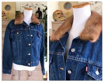 jean jacket with fur levis