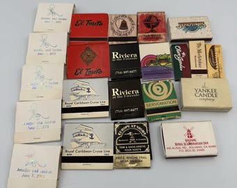 Lot Of 21 Vintage Matchboxes Matchbooks Matches Unstruck Struck SoCal Restaurant
