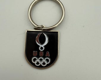 Vintage USA Olympics Keychain Key Chain FOB Metal