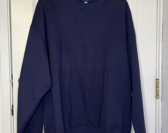 Claybrooke Sport Vintage 90s Reversible Navy/Plaid Sweatshirt Mens Size XL NWT