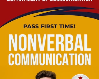 Notes d'étude sur la communication non verbale | Guide de révision d'examen | Cours de langage corporel | Laissez-passer pour la première fois | Une ressource d'apprentissage plus | Préparation PDF