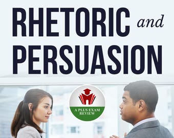 Guide d'étude de la rhétorique et de la persuasion pour la révision A+ | Téléchargement numérique | Cahier d'exercices sur les compétences en communication | Notes d'allocution en public | PDF de préparation à l'examen