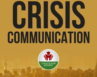Examen de communication de crise | Pass First Time Matériel d'étude essentiel pour les étudiants en communication | Préparation aux examens A Plus en téléchargement numérique