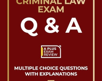 Guide d'étude numérique de l'examen de droit pénal de Pennsylvanie Questions et réponses | Réussissez votre examen de droit pénal avec des questions à choix multiples et des explications