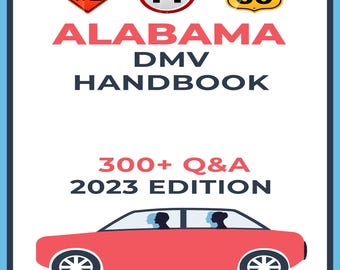 Guida al test per il permesso DMV dell'Alabama / Oltre 300 domande, segnali stradali (download digitale)
