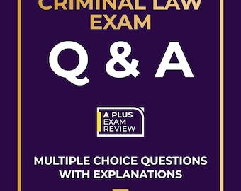 Préparation à l'examen de droit pénal du Wisconsin | Guide d'étude numérique de questions-réponses avec questions à choix multiples et explications pour vous aider à réussir du premier coup