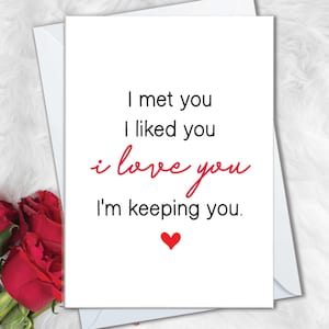 Cartes d'anniversaire drôles pour petit ami, cartes Je t'aime pour petite amie, cartes d'anniversaire simples pour mari, femme