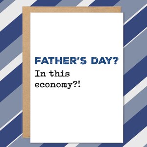 Carte de fête des pères amusante, Cartes amusantes pour papa, Dans cette économie, Cartes de fils, de fille, d'épouse, Cadeaux pour papa, Cartes de beau-père, Snarky