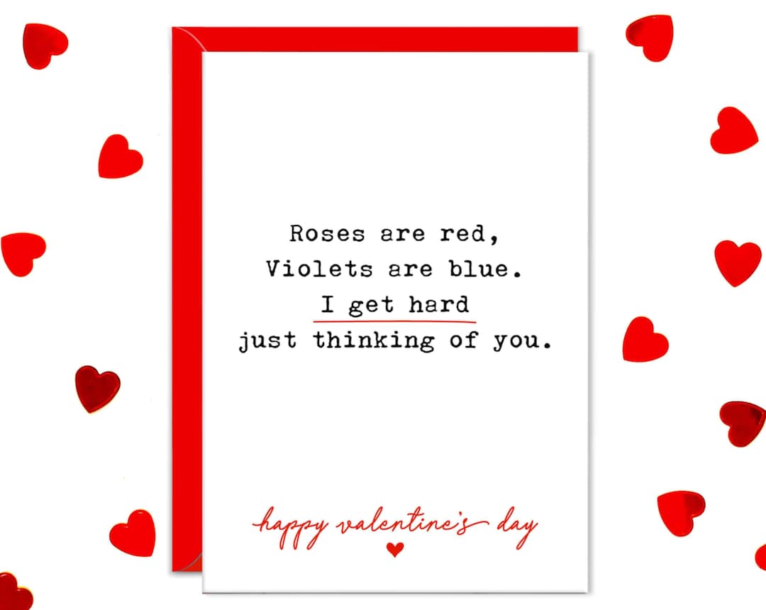 Funny Valentine's Poem Card, Valentines Gift for Girlfriend, Valentine