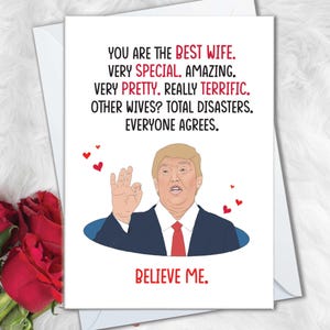 Carte d'anniversaire drôle Trump pour femme, cartes d'anniversaire drôles pour femme, cartes d'anniversaire pour femme drôles, meilleure carte d'anniversaire pour femme, cadeaux