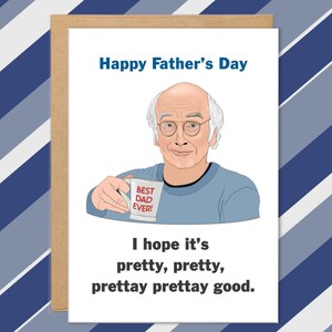 Cartes drôles de fête des pères, carte Larry, cartes drôles pour papa, assez jolies, de son fils, cadeaux pour papa, oncle, parrain, cartes beau-père