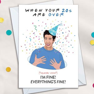 Cartes 30e anniversaire drôles d'amis, 30 cadeaux sales, carte 30 ans pour le meilleur ami BFF, carte Je vais bien Ross pour frère ou soeur, cadeau 30e