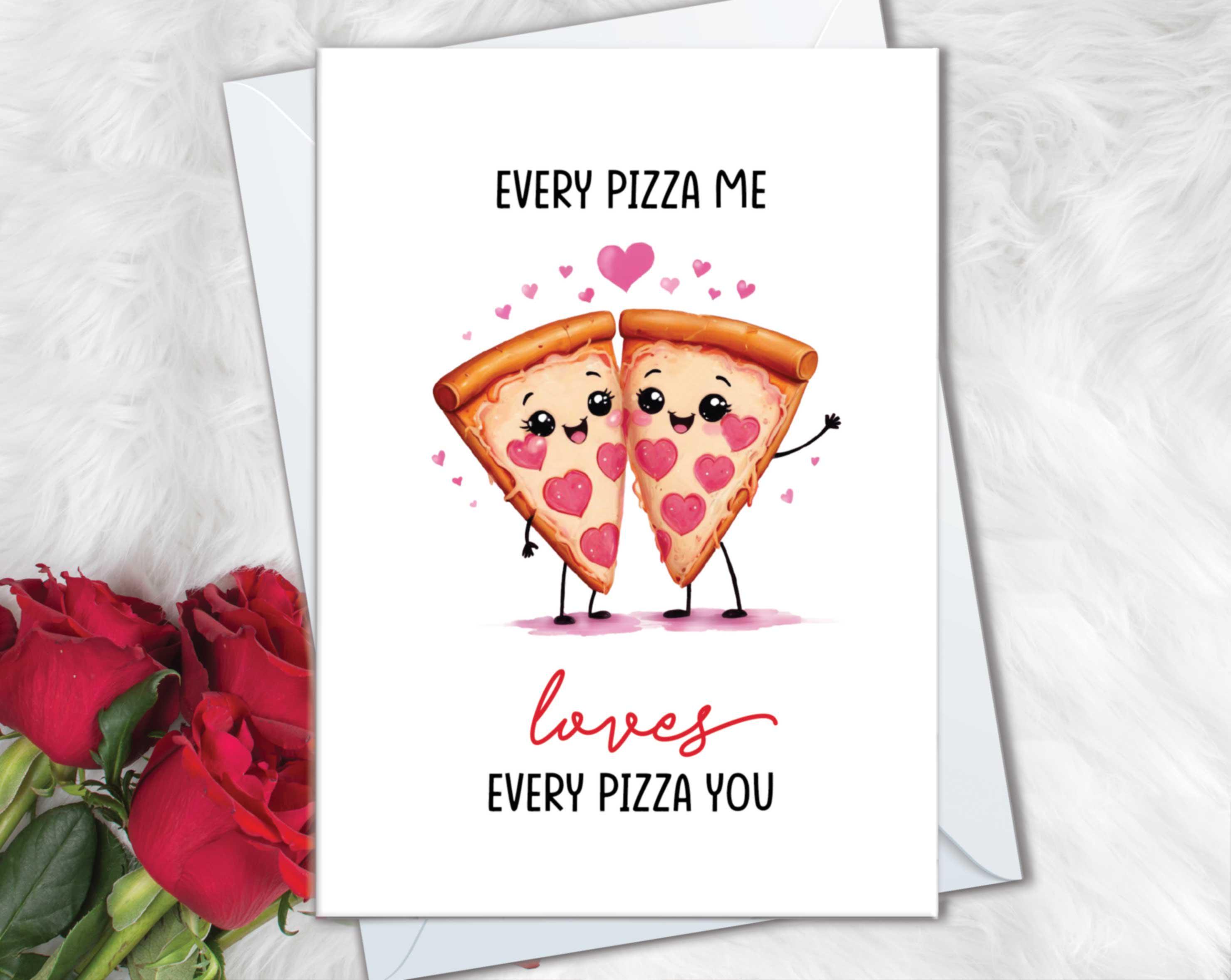 Cartes d'amateur de pizza pour petite amie, cartes d'anniversaire drôles pour amoureux de la nourriture, gastronomes mignons, cartes d'anniversaire simples pour lui, hommes