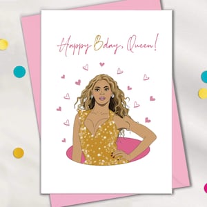 Carte de joyeux anniversaire Reine, cartes d'anniversaire pour femme, cartes d'anniversaire pour meilleure amie, carte pour soeur, collègue, cousine, fille, meilleure amie gay