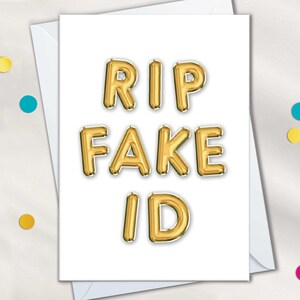 RIP Fake ID Card, 19th Birthday Cards, Funny Turning 19 Cards for Her or Him, 19th Card for Sister, Friend, Girlfriend, Daughter, Brother