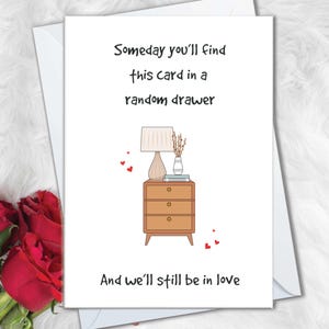 Cartes d'anniversaire simples et douces pour femme, cartes d'anniversaire romantiques pour petite amie, un jour vous trouverez cette carte dans un tiroir toujours amoureux