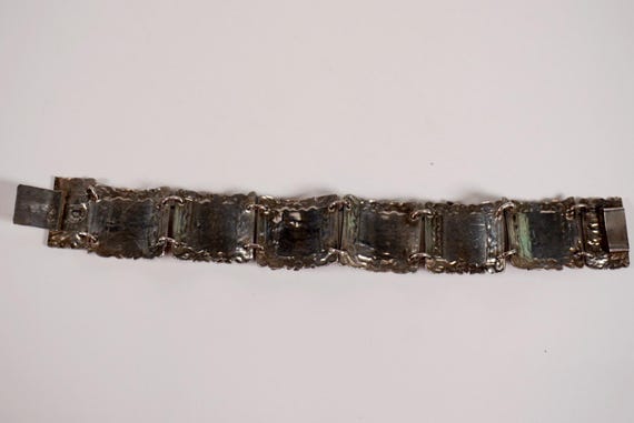 Silver Peruvian Silver Figural Bracelet - image 3