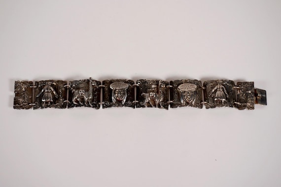 Silver Peruvian Silver Figural Bracelet - image 6