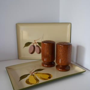 Set of Mid-Century Teak Salt and Pepper Shakers - Danish Modern Design