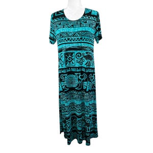 aqua and black dress Vella Dress, Size 1XL, Aqua Black Multi, Plus