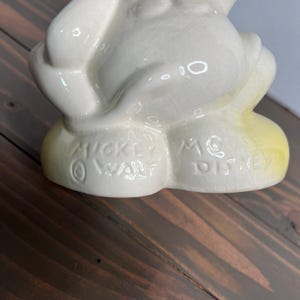 Vintage 50er Jahre Walt Disney Keramik Micky Maus Figur mit Blume 6,5 "USA Bild 5