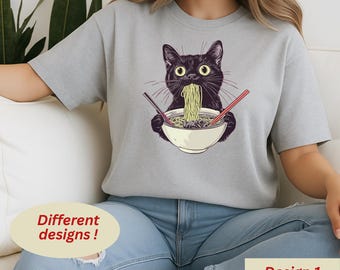 Ramen Bowl Cat Shirt, Ramen Noodles, Ramen Gifts, Ramen Cat Tshirt, Ramen Bowl Tee, Japaneese Foody Shirt, Funny Cat Shirt, Cat Mom Tee