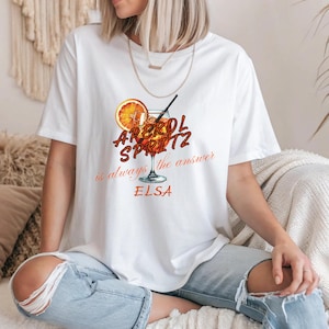 Aperol Spritz T-Shirt: Summer Cocktail Tee, Bachelorette Party Outfit