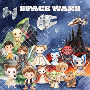 Cute Space Wars Clip art, Space wars PNG, Galaxy heroes Clip Art, Space wars birthday, commercial use clipart