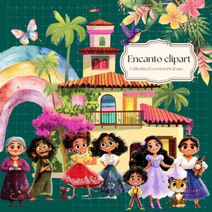 Encanto PNG, Encanto Clipart Bundle, Encanto PNG Instant Digital Download, commercial clipart Mirabel Madrigal Isabela Luisa Dolore