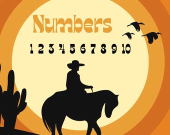 Numbers for Kids Printable Wall Art - Kids Modern Decor - Instant Digital Download