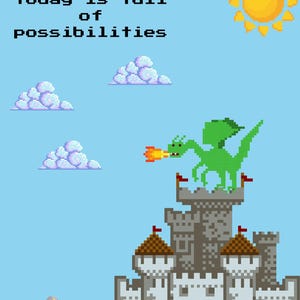 Full of Possibilities Printable Wall Art - Kids Modern Decor - Instant Digital Download