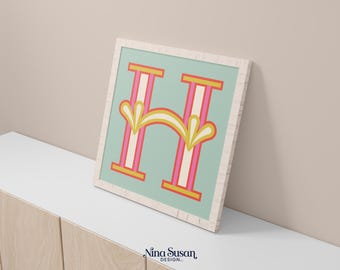 Letter H Digital Print