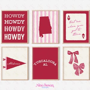 Alabama Digital Prints - Dorm Decor - Wall Art