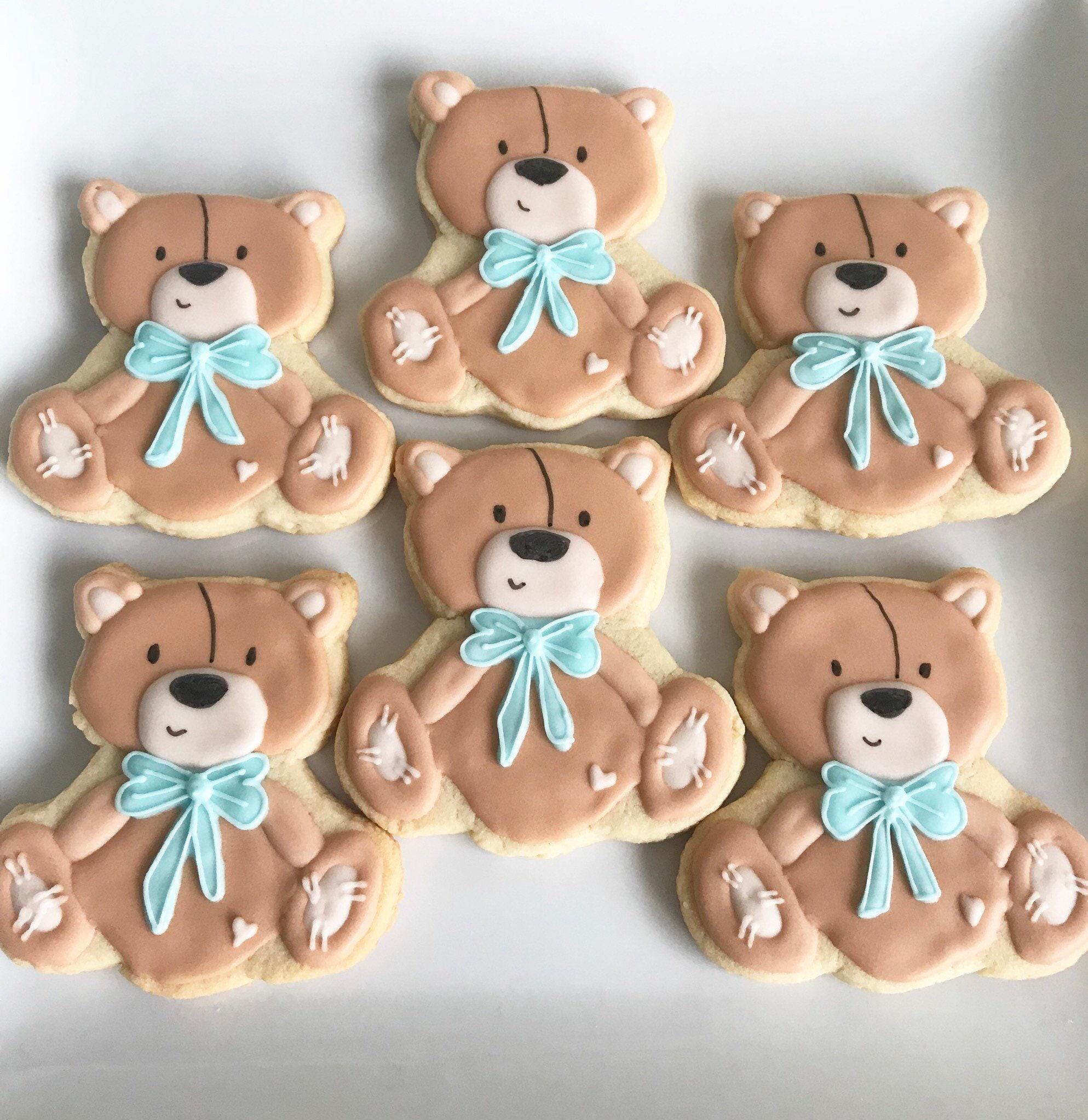First Birthday Teddy Bear Sugar Cookies