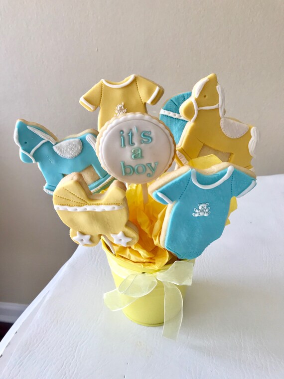 Baby Shower Cookie Bouquet Edible Arangement Baby Shower Etsy
