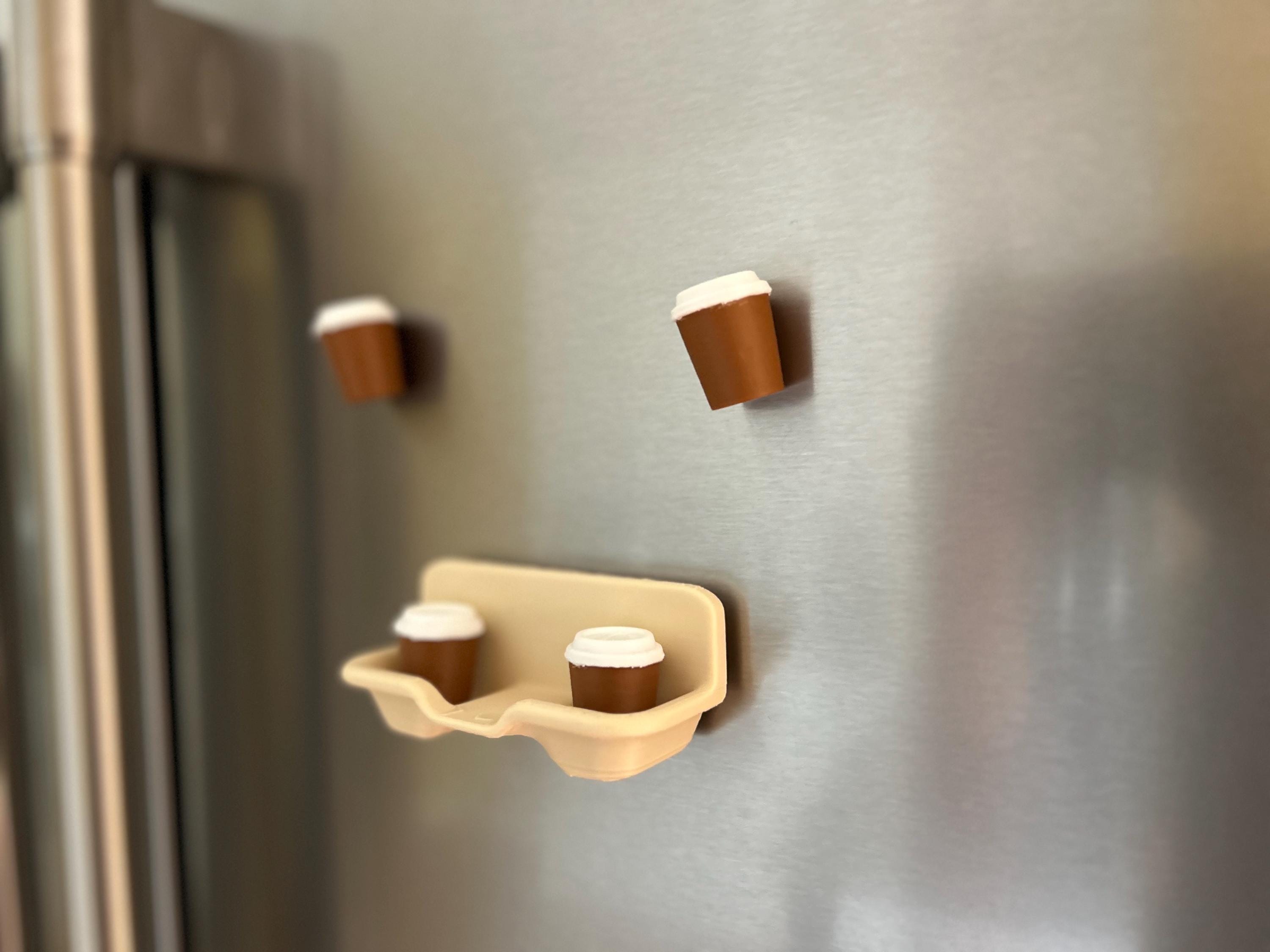 Coffee Cup Fridge Magnets: Kitchen Decor, Coffee Lover Gift - Etsy