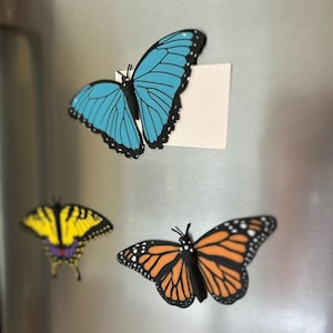 Butterfly Fridge Magnets: Colorful Refrigerator Decor, Nature Lover Gift