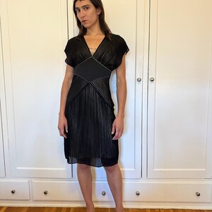 Catherine Malandrino Robe Mi-longue Polyester Vert Géométrique Taille S Int