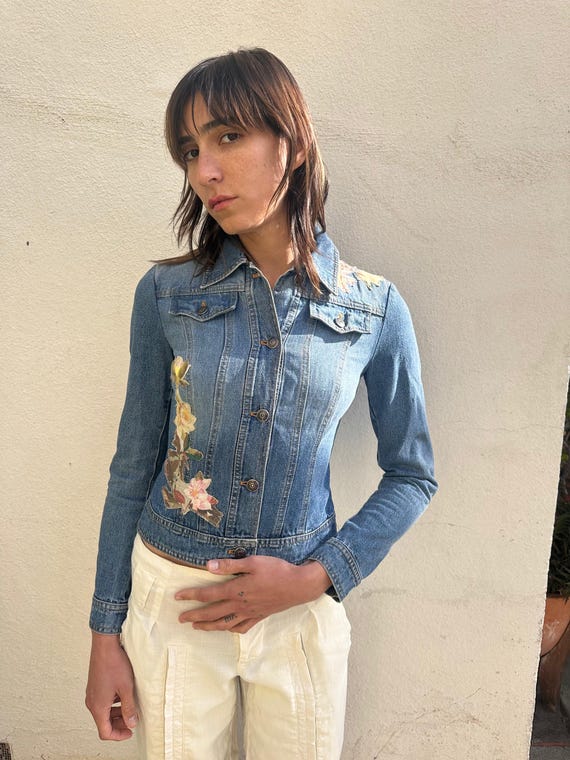 Alberta Ferretti, Philosophy di Alberta Ferretti - Embroidered Denim Jacket