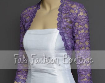purple bolero jackets for evening dresses