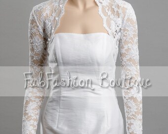long lace jackets for wedding dresses
