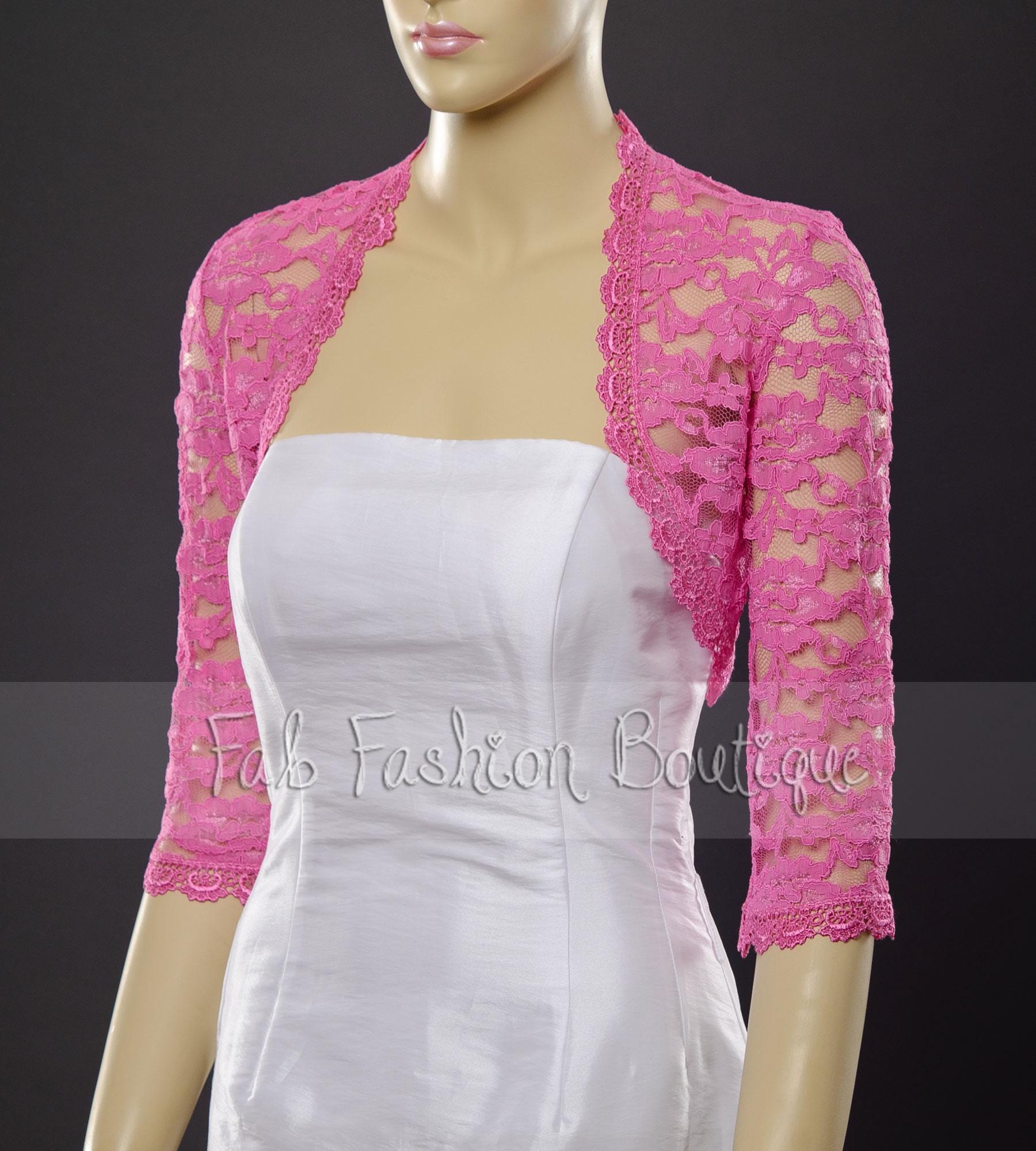 トップス 1960s Pink floral lace bolero jacket 1960s Pink floral lace bolero jacket Luxury Womens Vintage