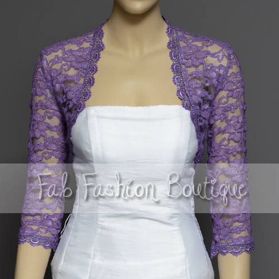 Sleeved Lace Bolero Jacket Shrug Size 
