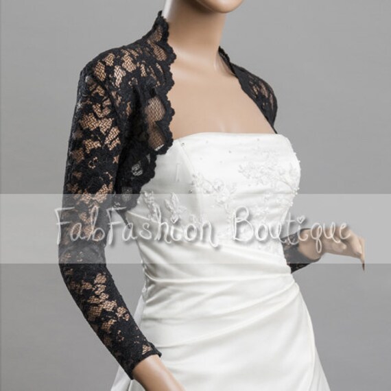 Long Sleeved Lace Bolero Jacket Shrug 