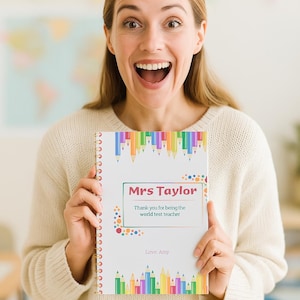 Personalized Teacher Notebook, Personalized Teacher Aprreciation Gifts, Teacher Gift, Gifts for Teachers, Thank You Gift, Teacher Notebook
