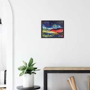 Poster Twilight Tides premium encadré en bois avec papier mat premium