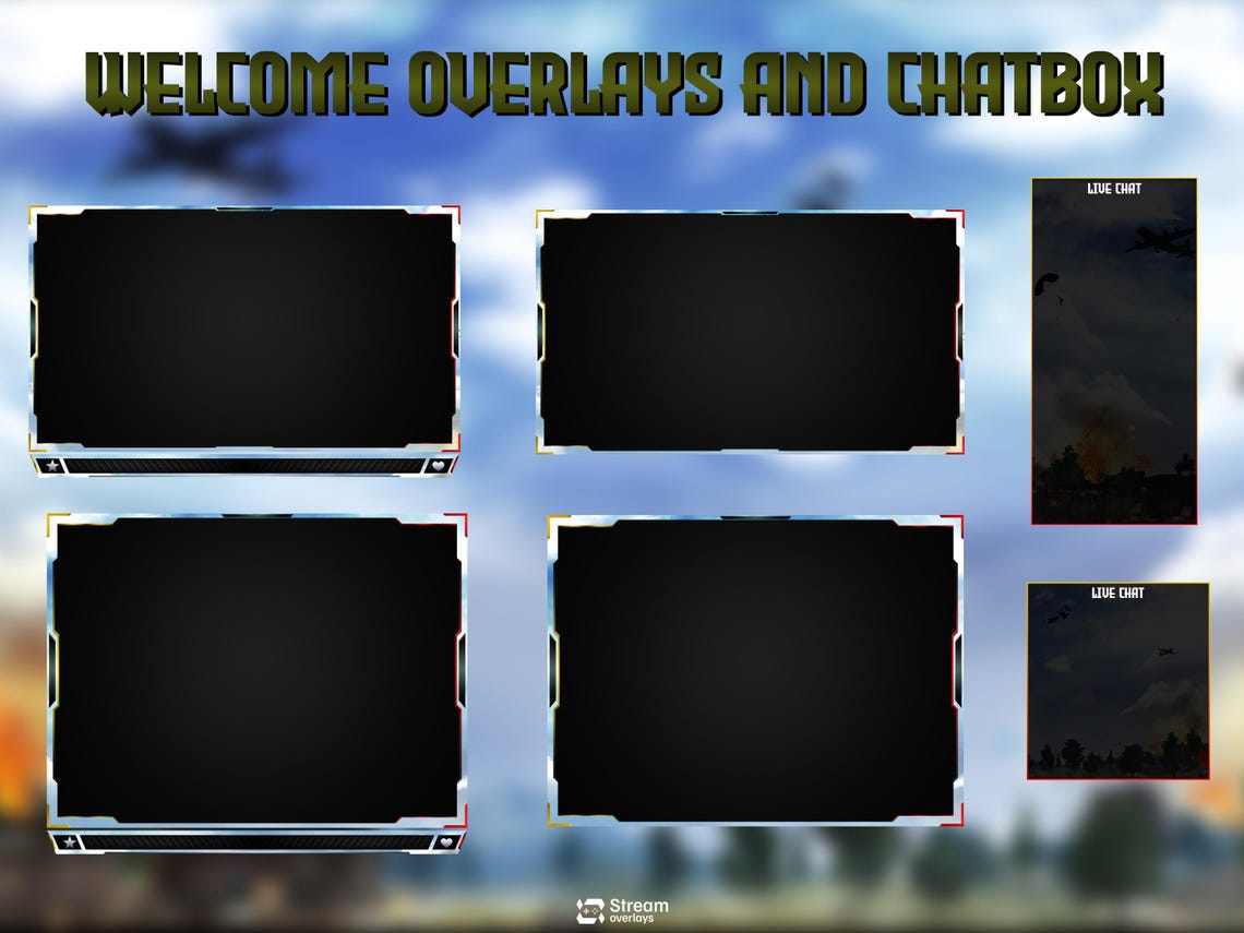 Military Theme | Twitch Overlay | Animated Stream | Combat Scenes ...